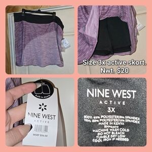 Nine West Active Heathered Purple Skort